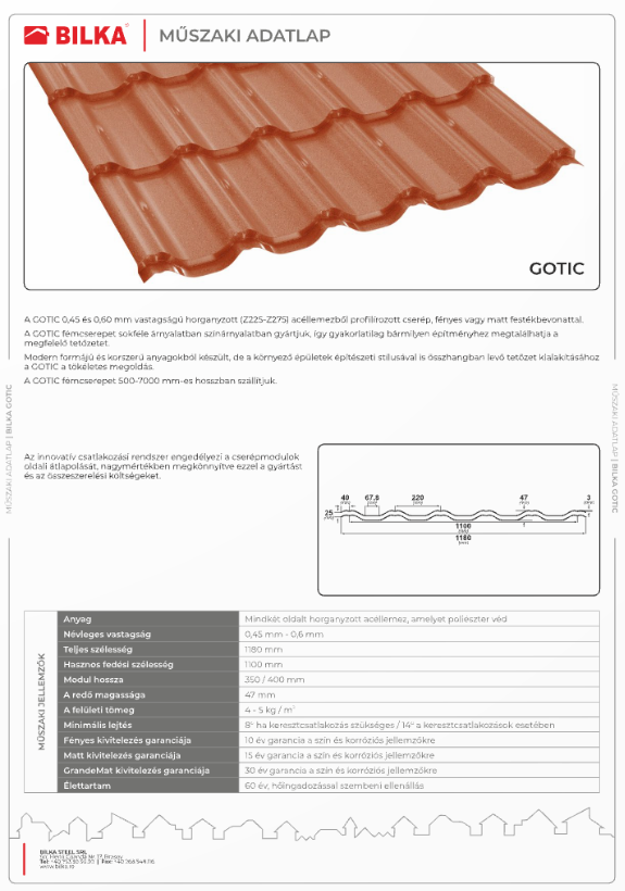 GOTIC Cserepeslemez