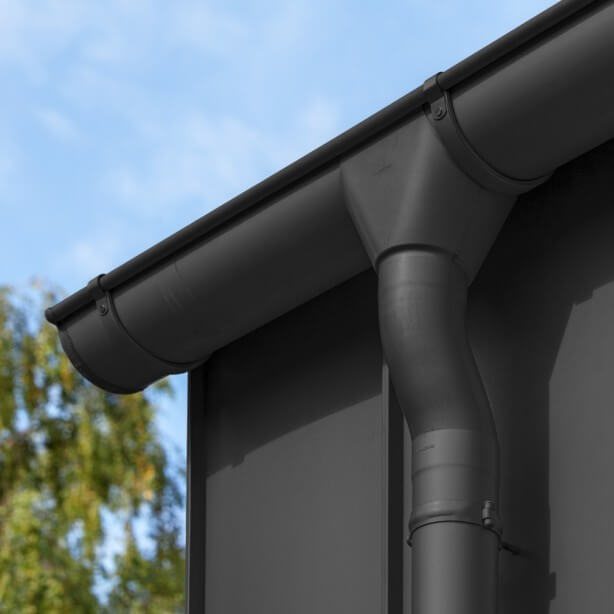 Ereszcsatorna 4 fm RAL8017 Aluminium